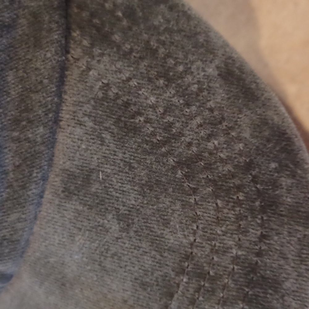 "Dog Mom" Embroidered and Distressed Charcoal Gray Adjustable Hat - Picture 3 of 6